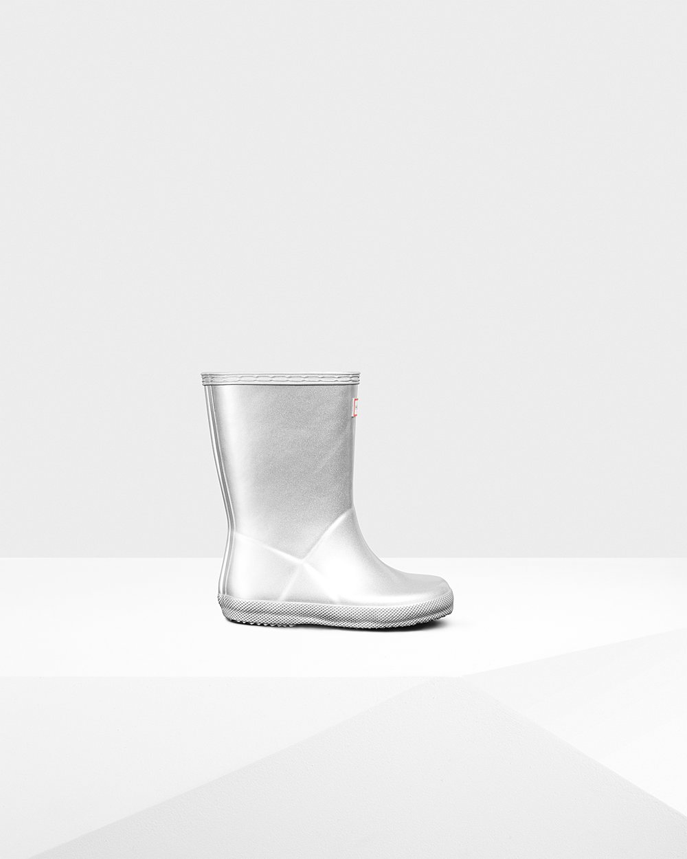 Kids Rain Boots - Hunter Original First Classic Metallic (69FZKYILW) - Silver